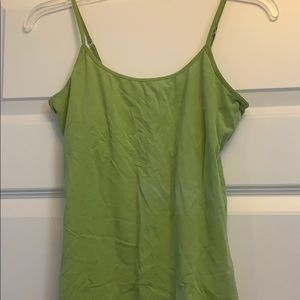 Green tank top w built in bra